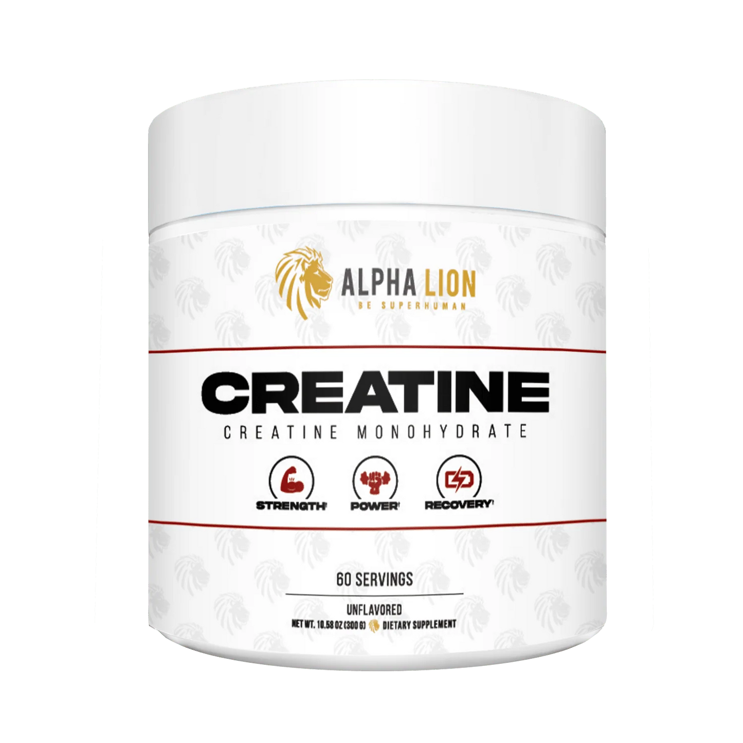 Alpha Lion Creatine Monohydrate – 5g Creatine, Unflavored, 60 Servings