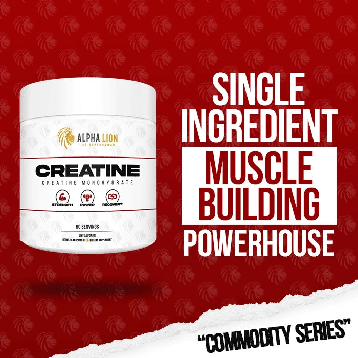 Alpha Lion Creatine Monohydrate – 5g Creatine, Unflavored, 60 Servings