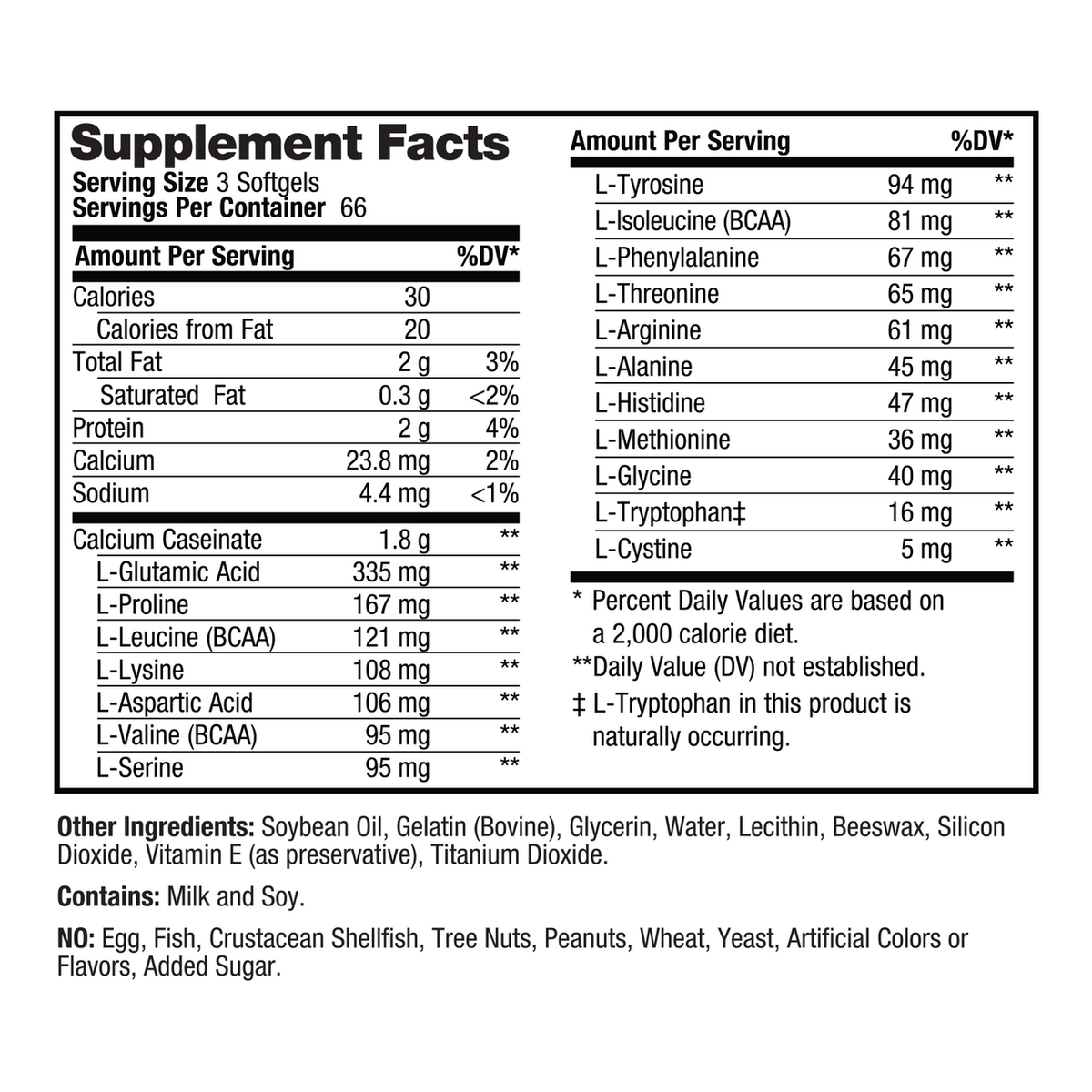 Prolab Nutrition Amino Gel Caps (200 Count)