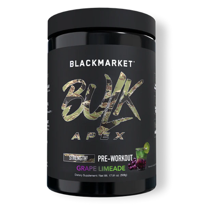 BlackMarket Labs BULK APEX Strength Pre-Workout | 400mg Caffeine | Creatine + HMB | 20 Servings