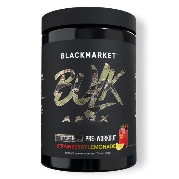 BlackMarket Labs BULK APEX Strength Pre-Workout | 400mg Caffeine | Creatine + HMB | 20 Servings