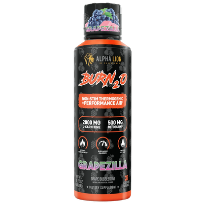 Alpha Lion BURN2O – Stimulant-Free Liquid Thermogenic & Performance Support, 31 Servings