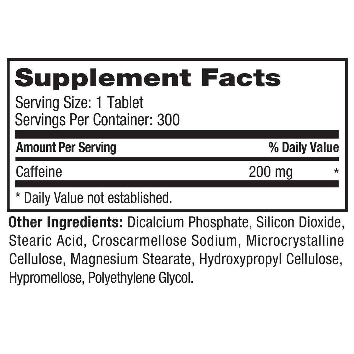 Prolab Nutrition Caffeine Energy Support, Zero Calories, Reduced Fatigue, Extra Strength Energy 200mg