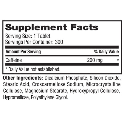 Prolab Nutrition Caffeine Energy Support, Zero Calories, Reduced Fatigue, Extra Strength Energy 200mg