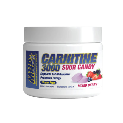 MHP Carnitine 3000 Sour Candy Chews - Mixed Berry