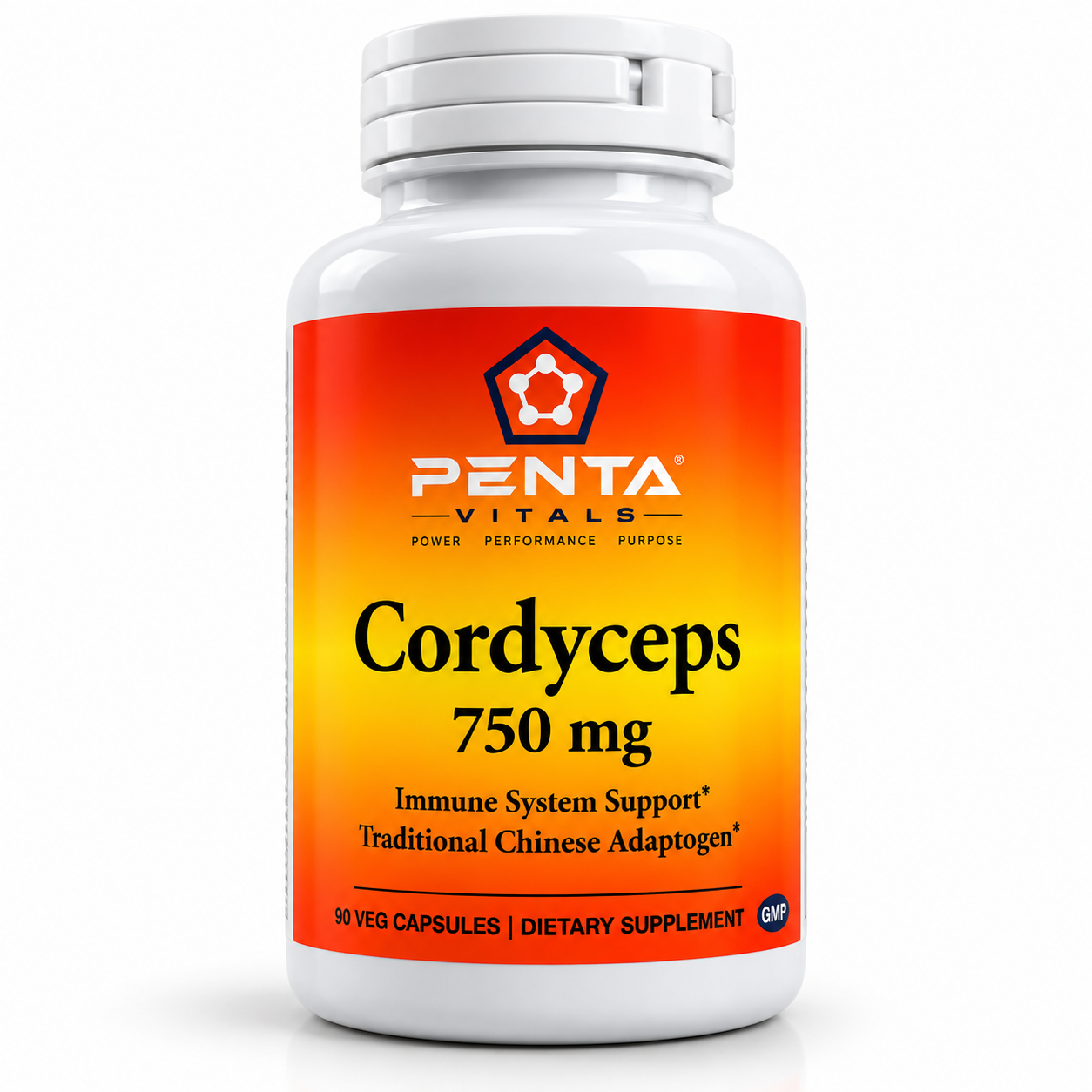 Penta Vitals Cordyceps 750 mg  90 Veg Caps