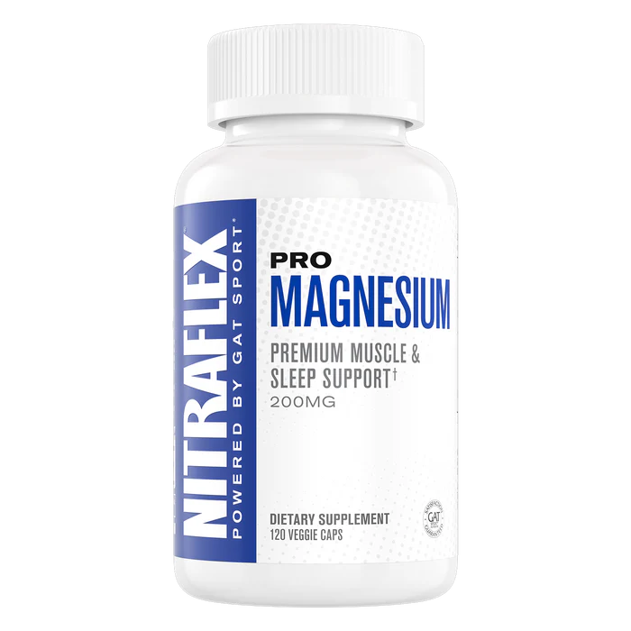 GAT Sport Nitraflex Pro Magnesium | High Absorption Magnesium Complex with Vitamin D3 & B6 | 120 Veggie Capsules