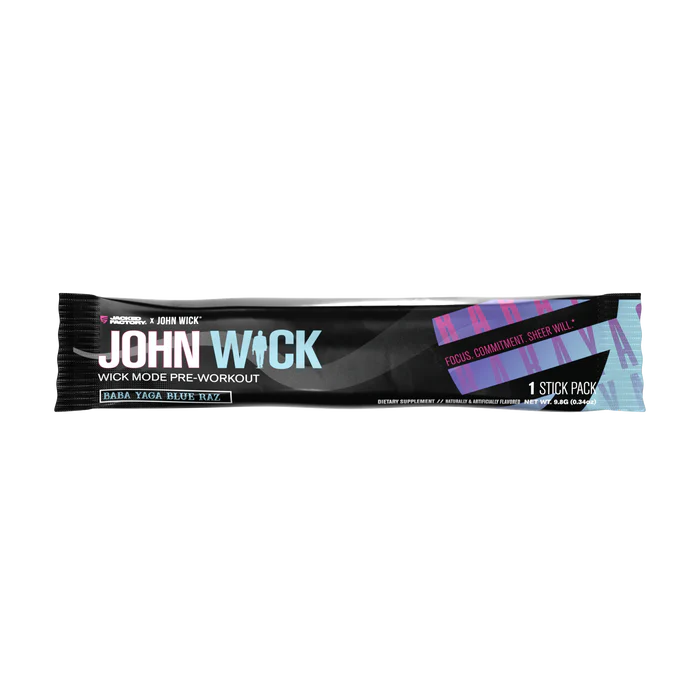 Jacked Factory X John Wick - Wick Mode Pre-Workout Stick Packs
