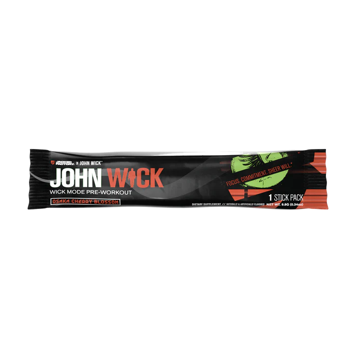 Jacked Factory X John Wick - Wick Mode Pre-Workout Stick Packs