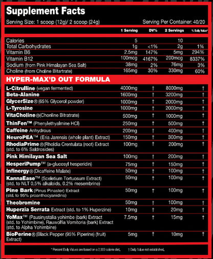 Performax Labs HyperMax'd Out Pre-Workout