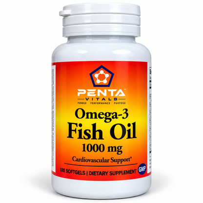 Penta Vitals Omega-3 Fish Oil 1000mg – EPA & DHA | 100 Softgels
