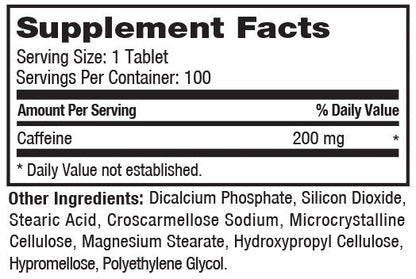 Prolab Nutrition Caffeine Energy Support, Zero Calories, Reduced Fatigue, Extra Strength Energy 200mg