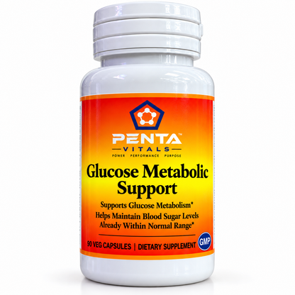 Penta Vitals Glucose Metabolic Support – Blood Sugar & Glucose Metabolism Support | 90 Veg Capsules