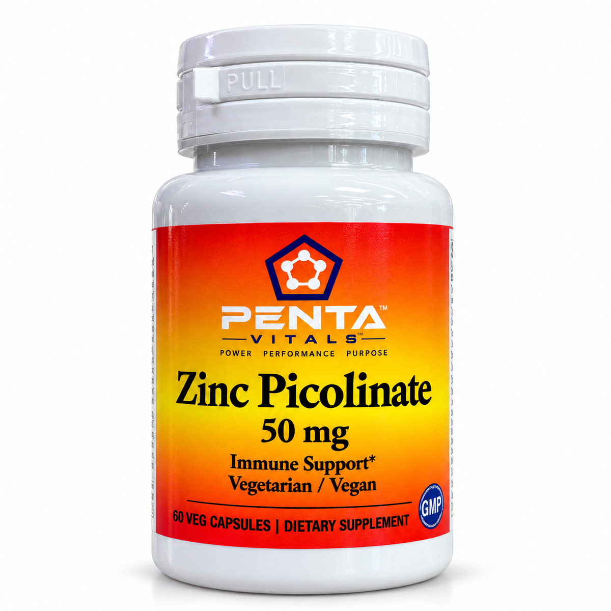 Penta Vitals Zinc Picolinate 50mg – Immune Support | 60 Veg Capsules