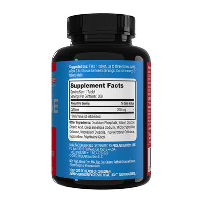 Prolab Nutrition Caffeine Energy Support, Zero Calories, Reduced Fatigue, Extra Strength Energy 200mg