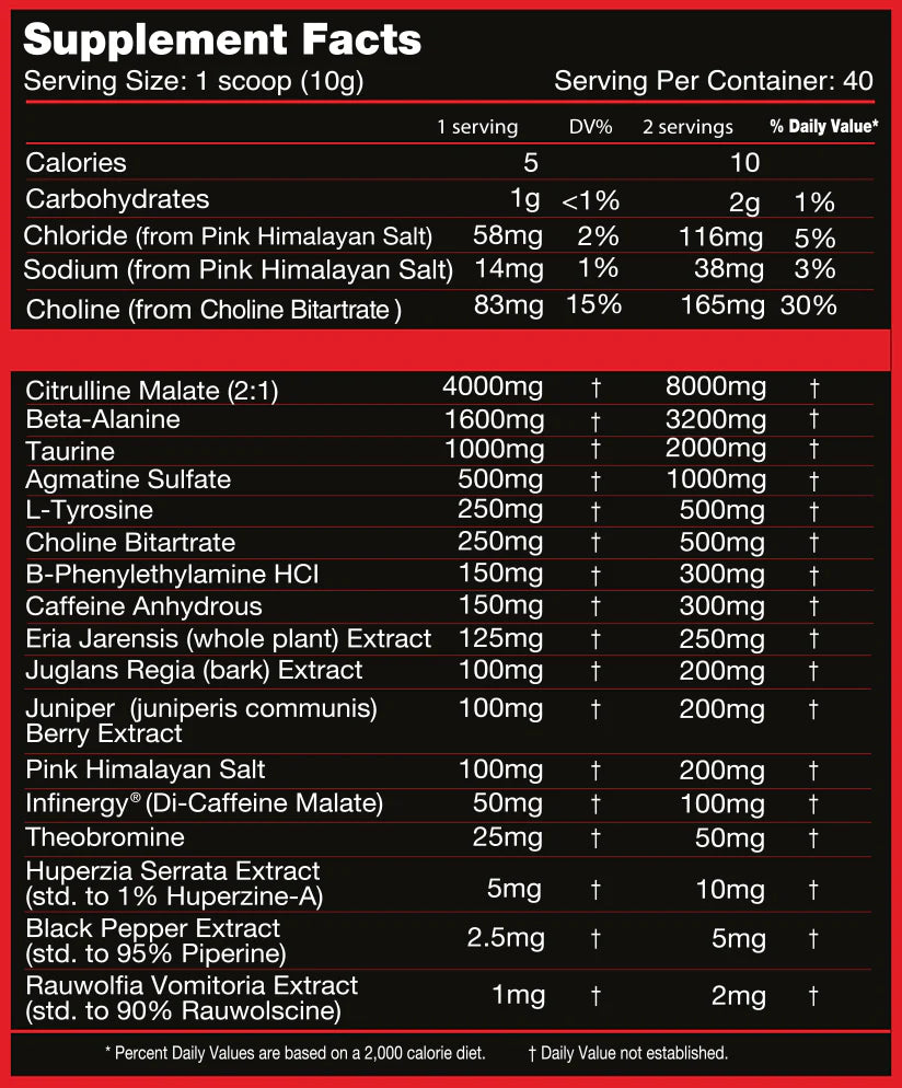 Killer Labz First Degree Pre-Workout | High-Stim Energy, Pump & Focus Formula | 40 Servings