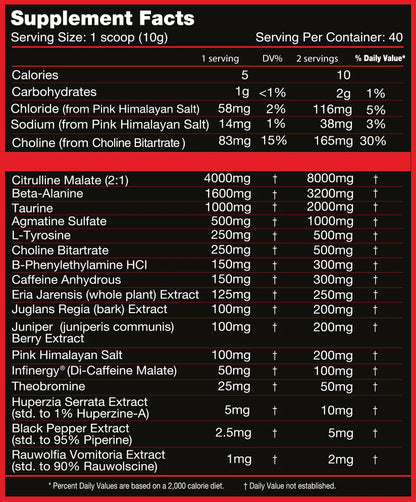 Killer Labz First Degree Pre-Workout | High-Stim Energy, Pump & Focus Formula | 40 Servings