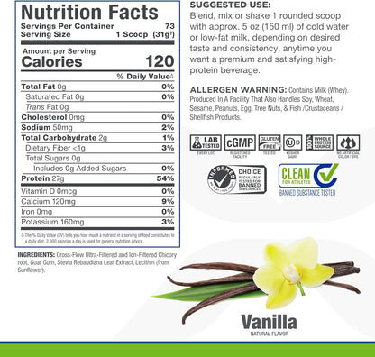 ALLMAX IsoNatural Pure Whey Protein Isolate 5 lbs - Vanilla  - Mann Nutrition