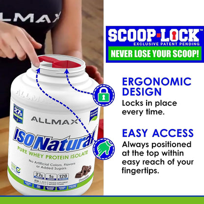 ALLMAX IsoNatural Pure Whey Protein Isolate 5 lbs - Vanilla  - Mann Nutrition