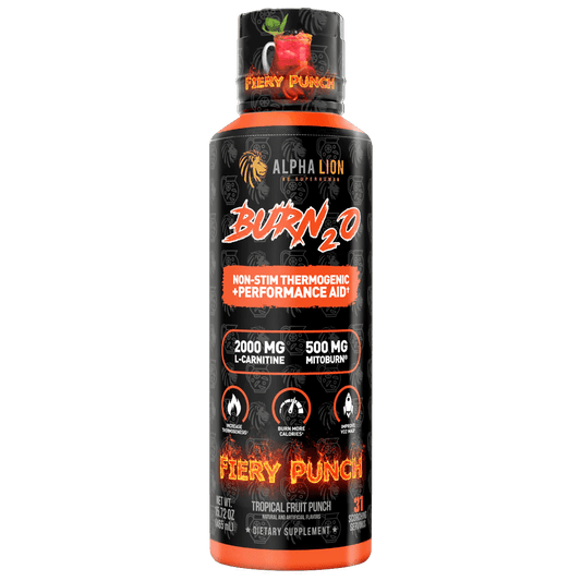 Alpha Lion BURN2O – Stimulant-Free Liquid Thermogenic & Performance Support, 31 Servings - Mann Nutrition