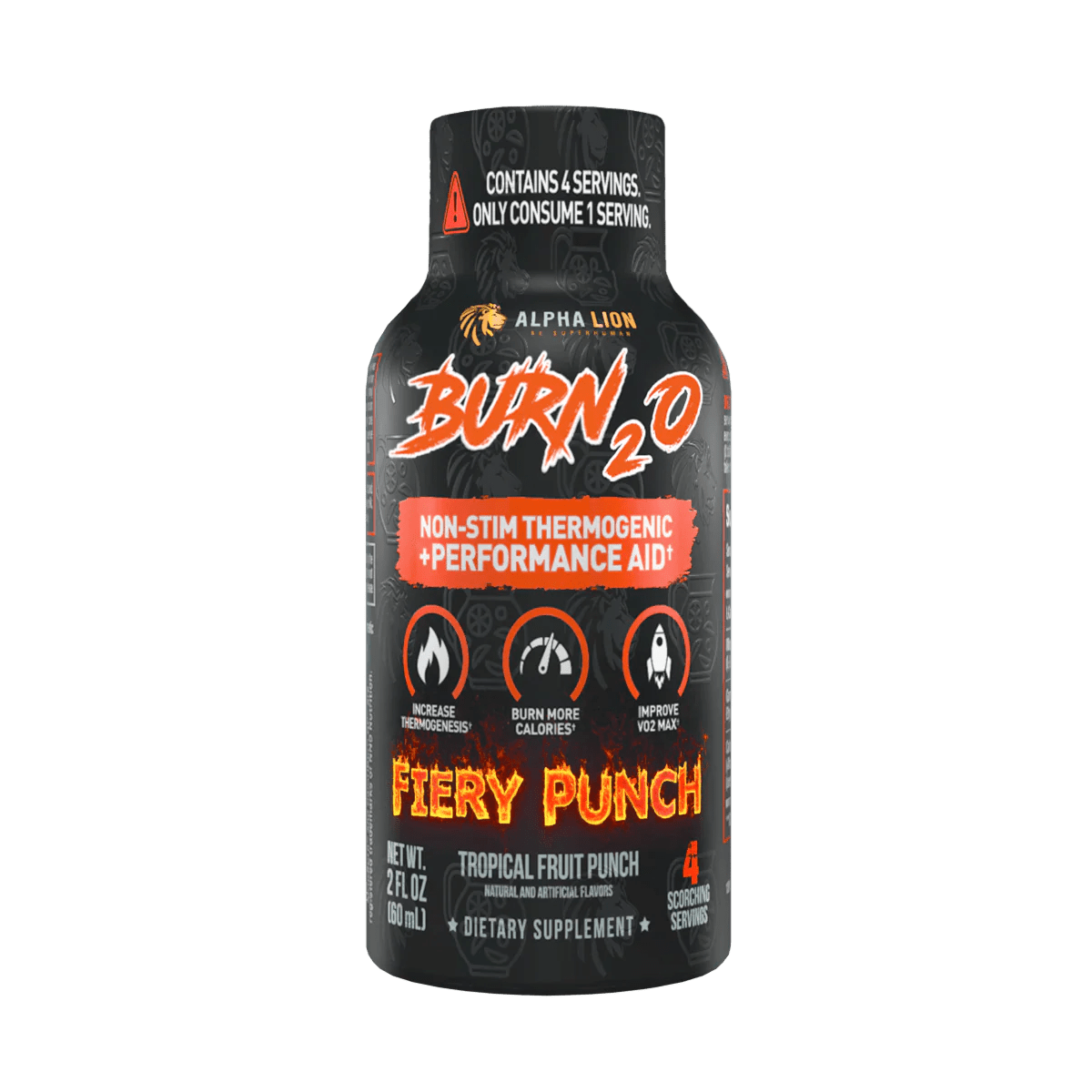 Alpha Lion BURN2O – Stimulant-Free Liquid Thermogenic & Performance Support, 31 Servings - Mann Nutrition