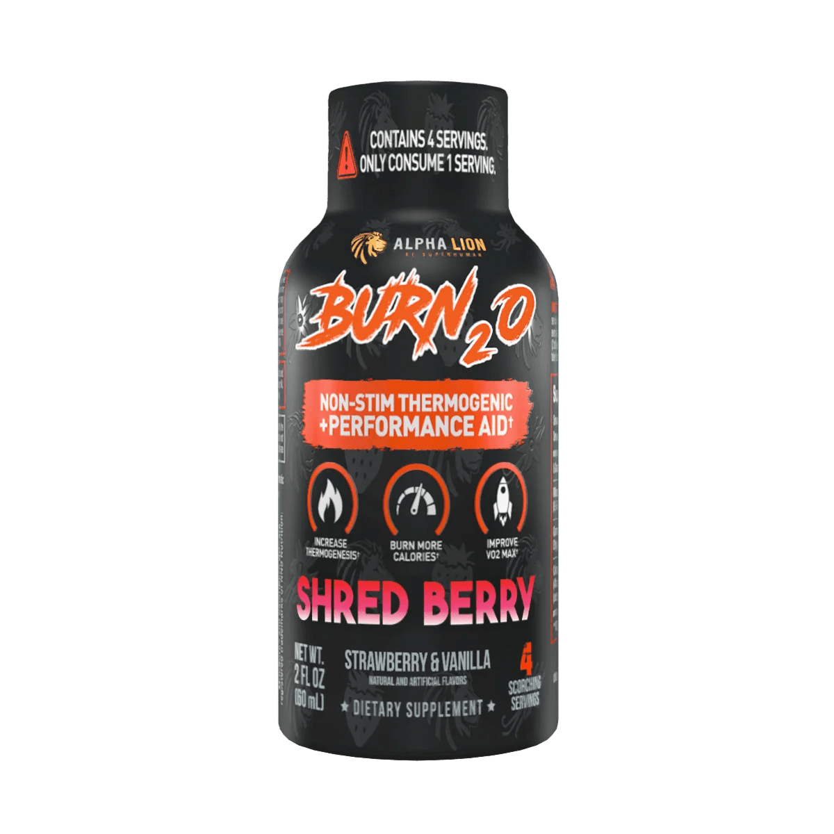 Alpha Lion BURN2O – Stimulant-Free Liquid Thermogenic & Performance Support, 31 Servings - Mann Nutrition