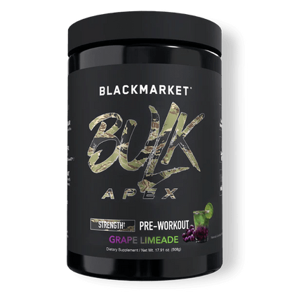BlackMarket Labs BULK APEX Strength Pre-Workout | 400mg Caffeine | Creatine + HMB | 20 Servings - Mann Nutrition
