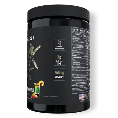BlackMarket Labs BULK APEX Strength Pre-Workout | 400mg Caffeine | Creatine + HMB | 20 Servings - Mann Nutrition