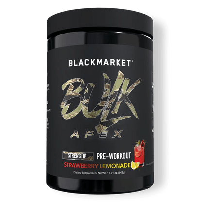 BlackMarket Labs BULK APEX Strength Pre-Workout | 400mg Caffeine | Creatine + HMB | 20 Servings - Mann Nutrition