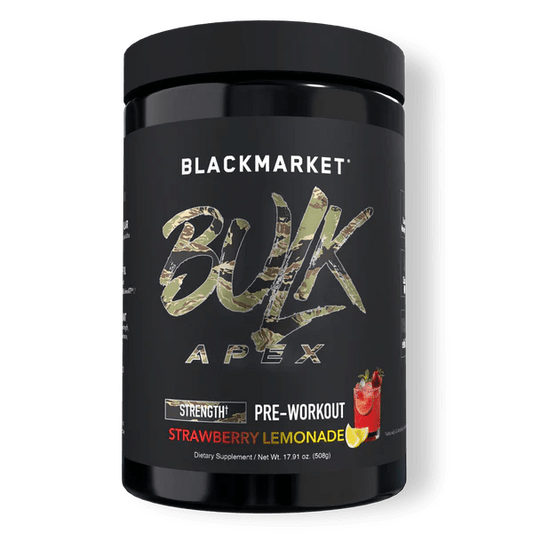 BlackMarket Labs BULK APEX Strength Pre-Workout | 400mg Caffeine | Creatine + HMB | 20 Servings - Mann Nutrition
