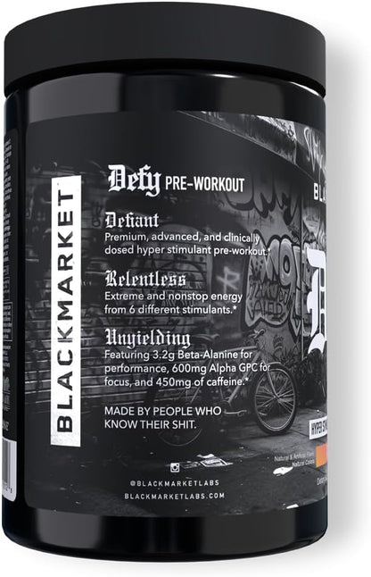BlackMarket Labs DEFY Hyper-Stimulant Pre-Workout - Mann Nutrition