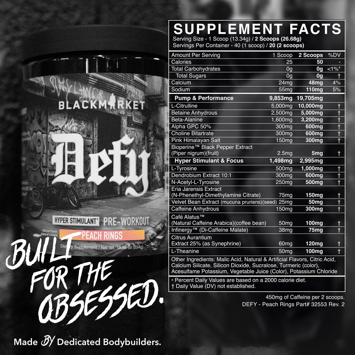 BlackMarket Labs DEFY Hyper-Stimulant Pre-Workout - Mann Nutrition