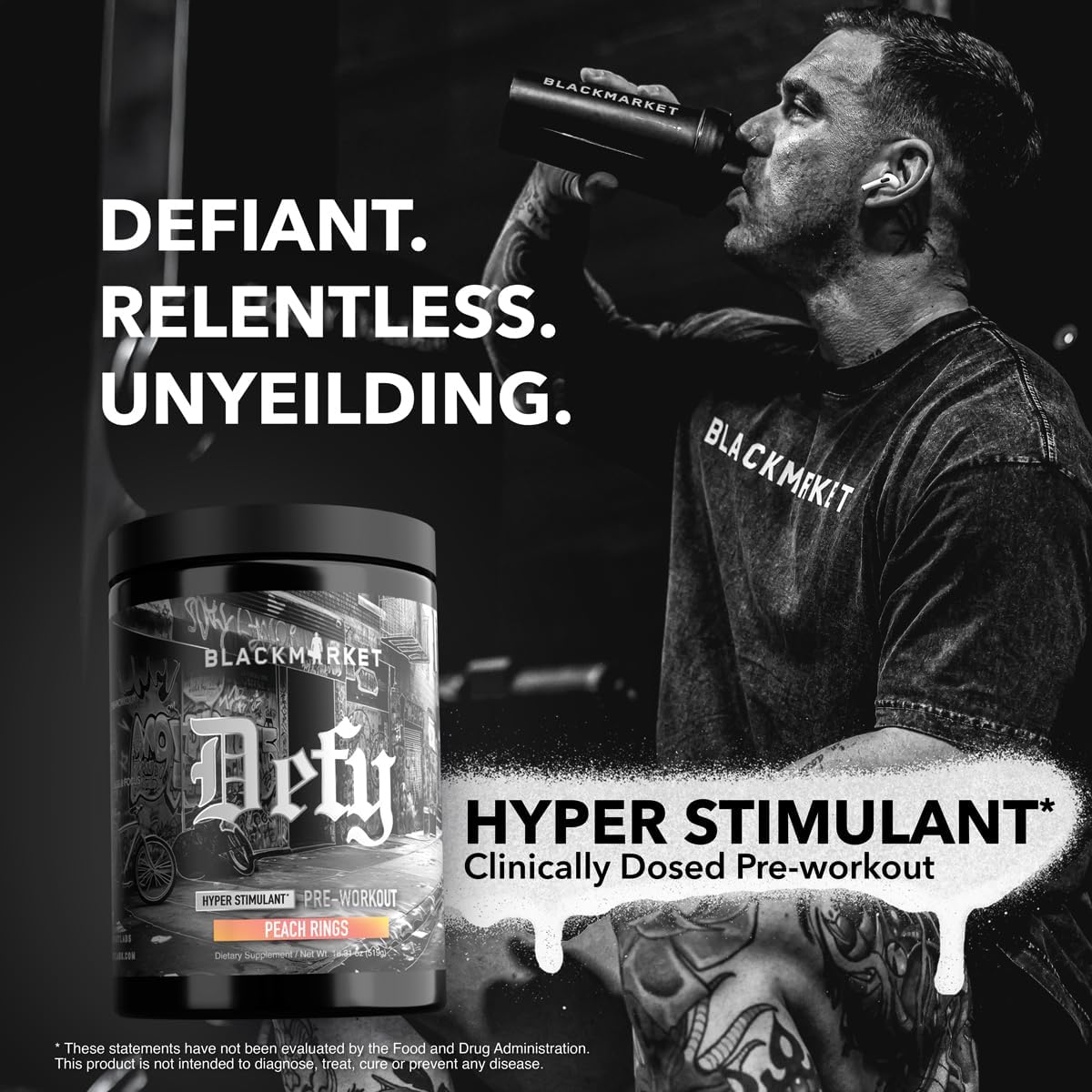BlackMarket Labs DEFY Hyper-Stimulant Pre-Workout - Mann Nutrition
