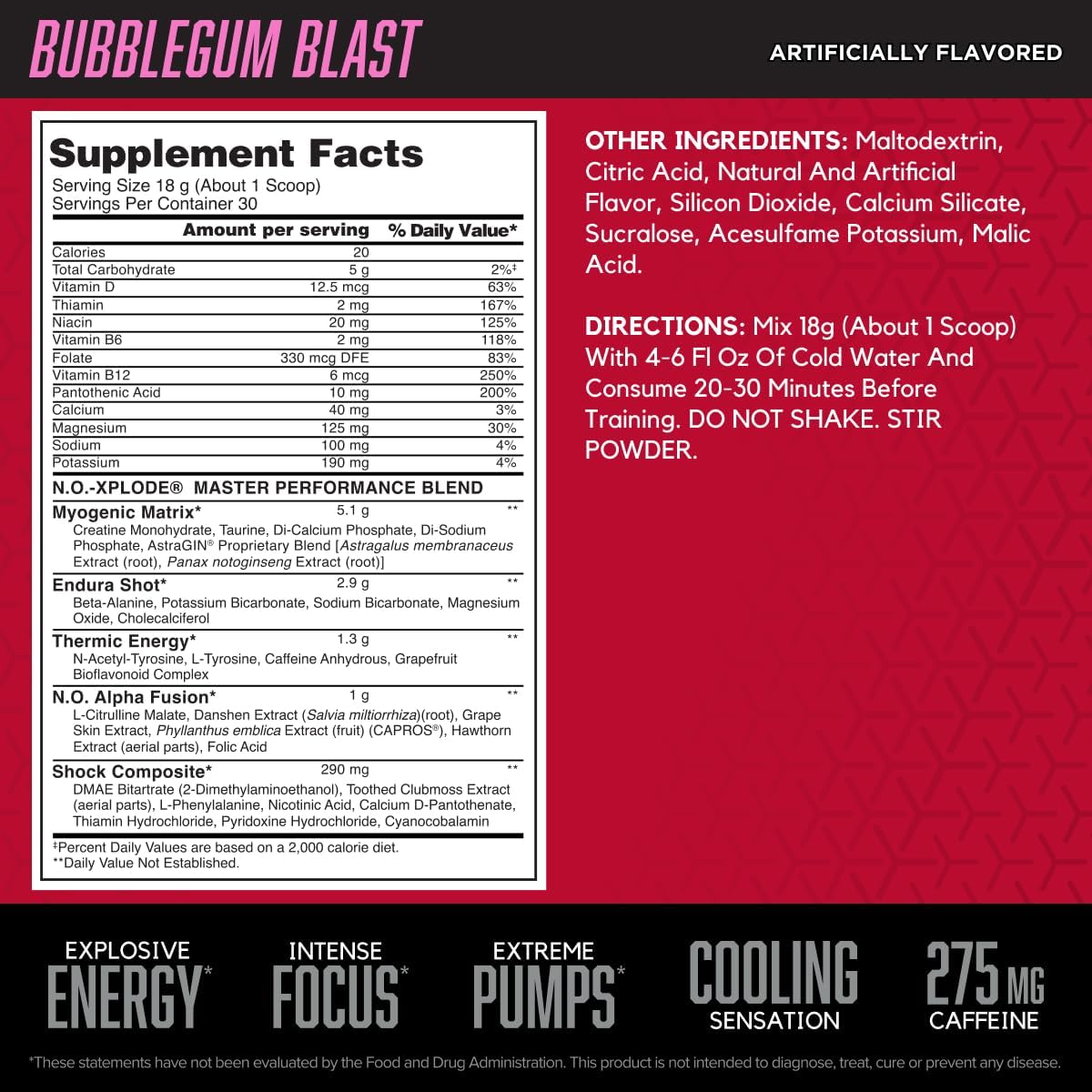 BSN N.O - Xplode Legendary Pre Workout - Mann Nutrition