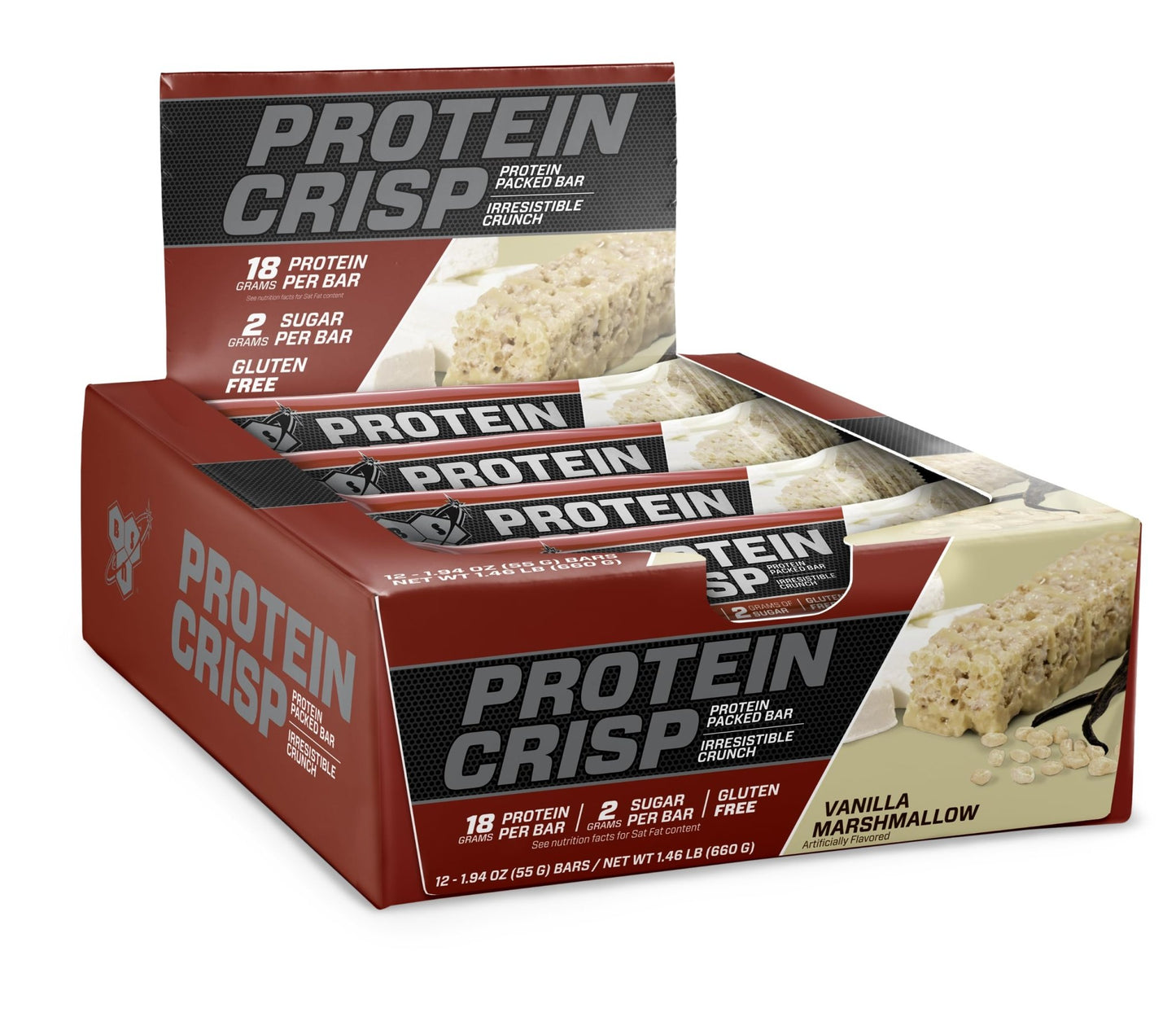Bsn Protein Crisp Protein Bar - Pack of 12  - Mann Nutrition