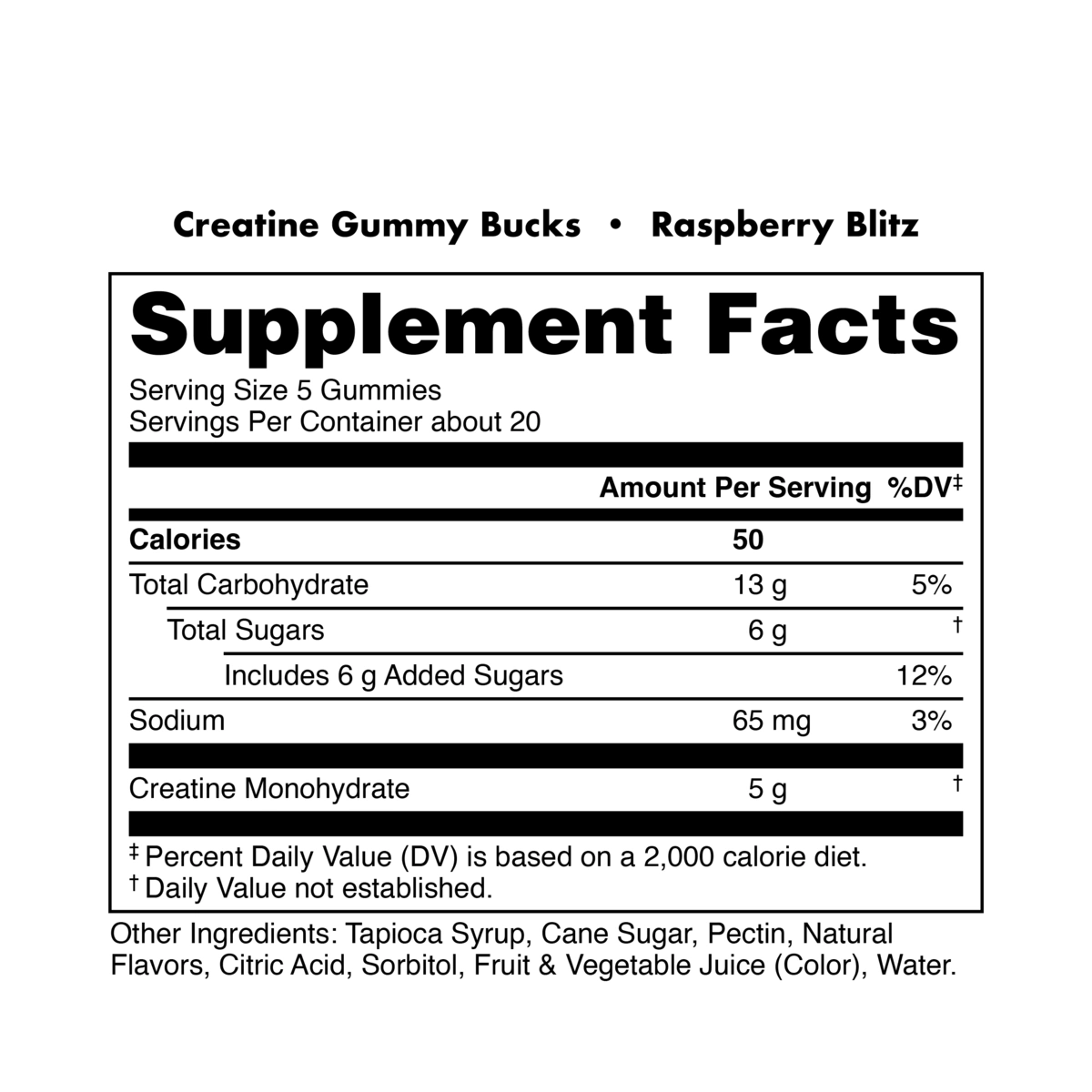 Bucked Up Creatine Gummy Bucks - Mann Nutrition