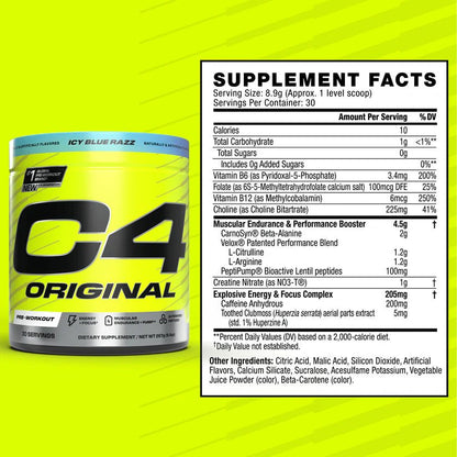C4 Original Pre workout Powder - Mann Nutrition