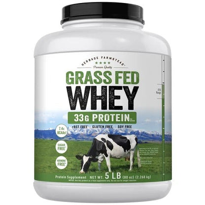 Carlyle Grass-Fed Whey Protein Powder | 33g Protein Per Ser | Unflavored 5 lbs - Mann Nutrition