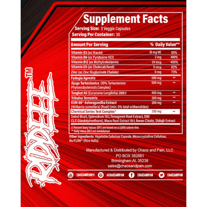 CHaos and Pain Chemical Test - Supreme Muscle Amplifier  - Mann Nutrition
