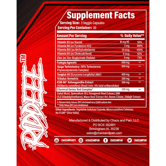 CHaos and Pain Chemical Test - Supreme Muscle Amplifier  - Mann Nutrition