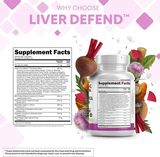 Clean Nutraceuticals Milk Thistle +NAC, Chanca Piedra, Beet Root, Artichoke & Dandelion Root - Mann Nutrition