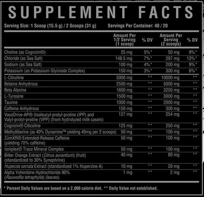Core Nutritionals FURY BLACK Hardcore Pre-Workout 850080302347- Mann Nutrition