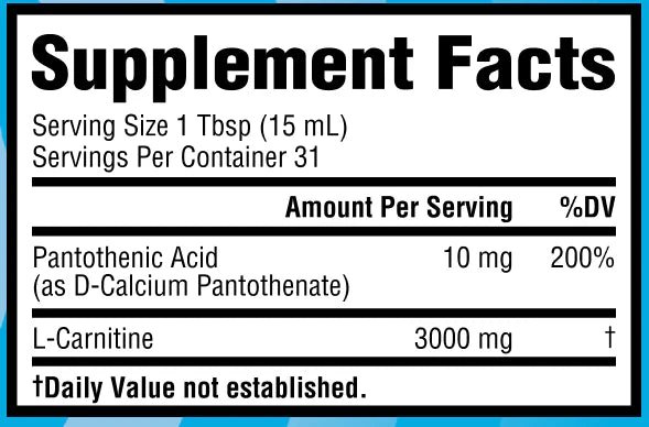 Core Nutritionals Liquid L - Carnitine Fat Metabolism Support  - Mann Nutrition