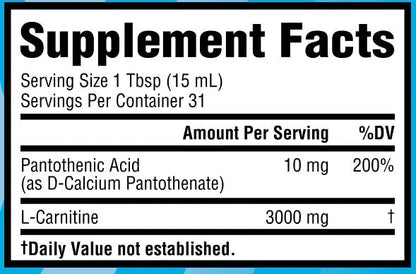Core Nutritionals Liquid L - Carnitine Fat Metabolism Support  - Mann Nutrition