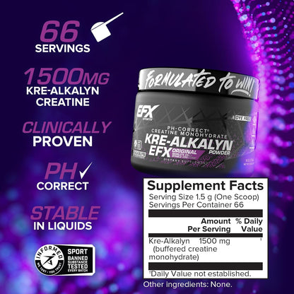 EFX Sports Kre-Alkalyn Creatine Powder - Mann Nutrition