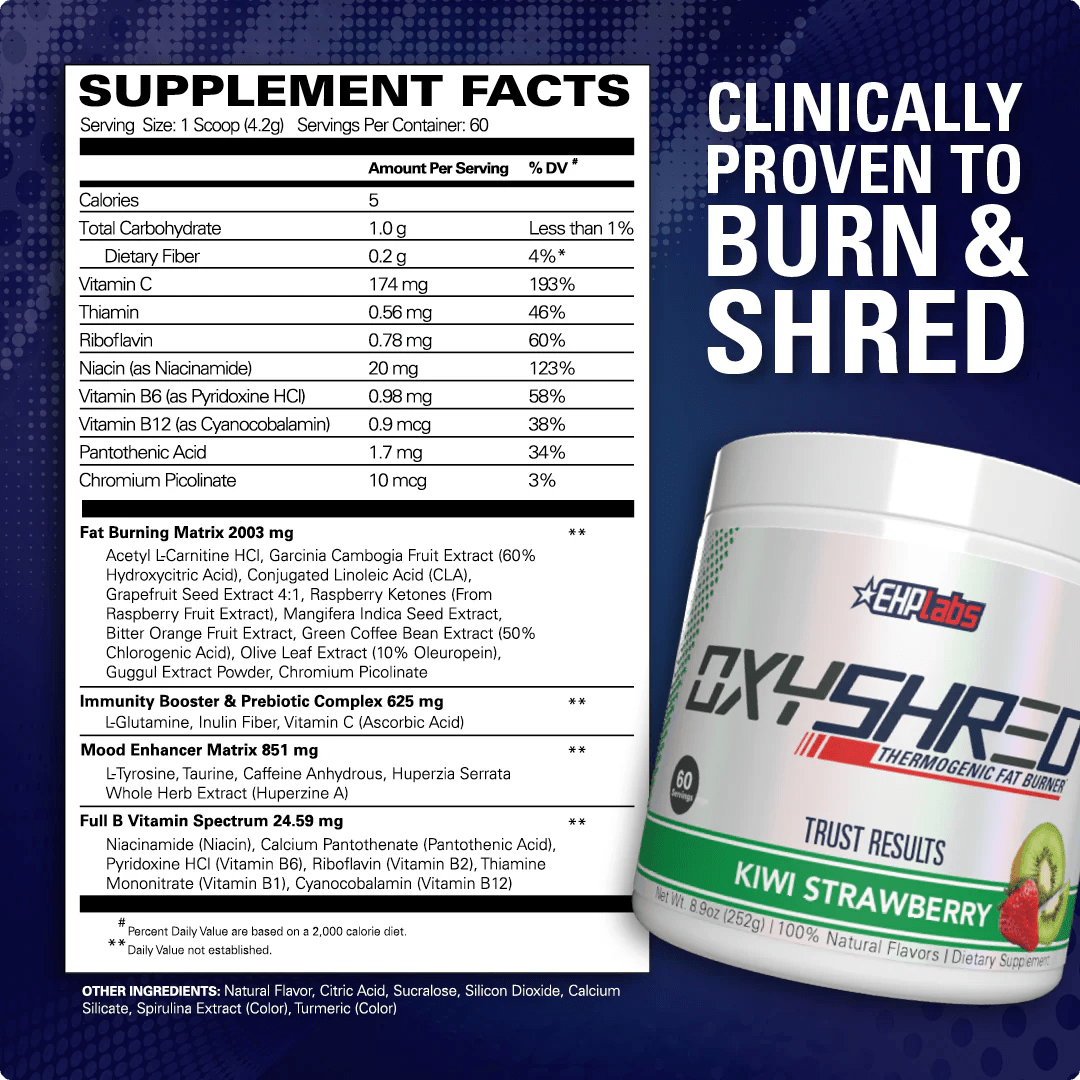 Ehp Oxyshred Thermogenic Fat Burner - Mann Nutrition