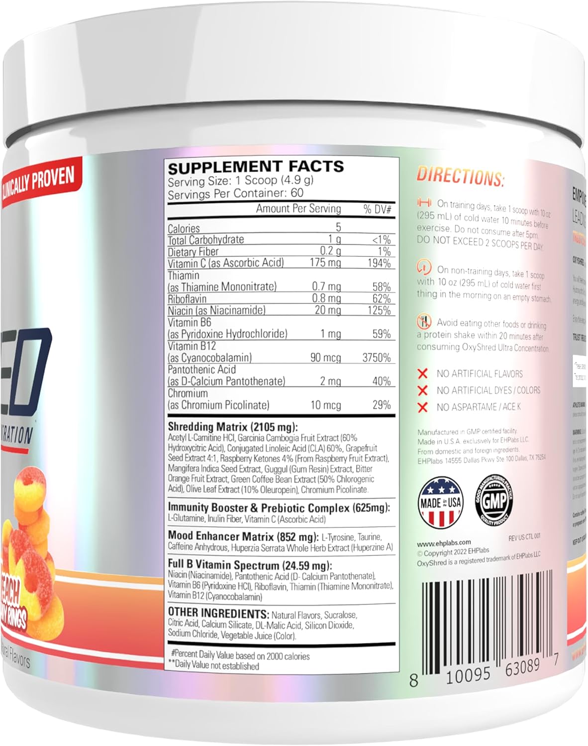 EHPlabs OxyShred Ultra Fat Burner – Thermogenic Energy & Metabolism Support | 60 Servings - Mann Nutrition