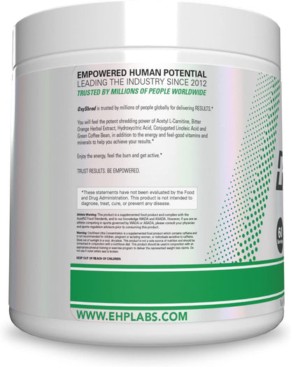 EHPlabs OxyShred Ultra Fat Burner – Thermogenic Energy & Metabolism Support | 60 Servings - Mann Nutrition