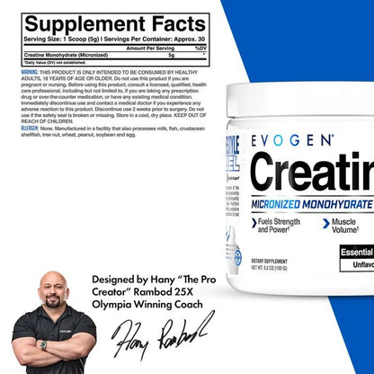 Evogen Creatine Monohydrate | Micronized Creatine - Mann Nutrition
