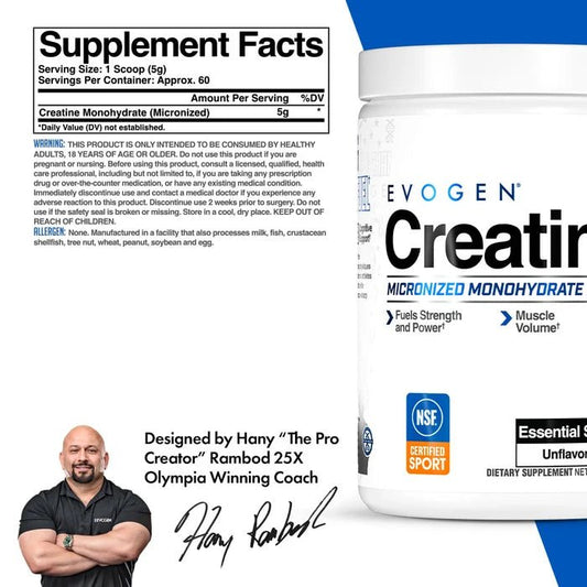 Evogen Creatine Monohydrate | Micronized Creatine - Mann Nutrition
